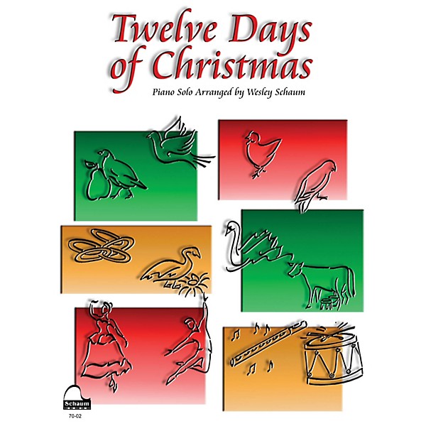 SCHAUM Twelve Days of Christmas Educational Piano Series Softcover