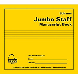 SCHAUM Jumbo Staff Manuscript Book Educational Piano Series Softcover