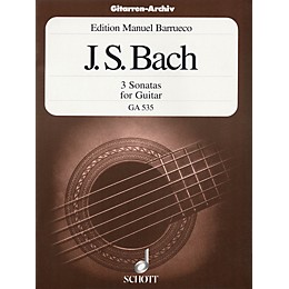 Schott 3 Sonatas for Guitar Solo (from Sonata for Violin, BWV 1001, 1003 and 1005) Schott Series