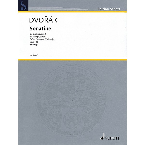 Schott Music Sonatine (String Quartet Score and Parts) String Series Composed by Antonín Dvorák