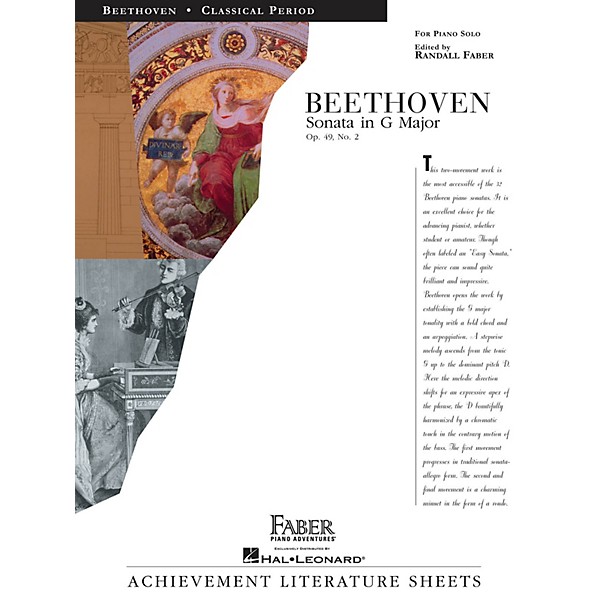 Faber Piano Adventures Sonata in G Major Op. 49, No. 2 Faber Piano Adventures Series Composed by Ludwig van Beethoven