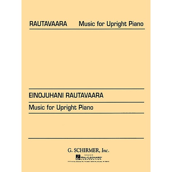 G. Schirmer Music For Upright Piano Composer's Autograph Series Piano Method Series Composed by Einojuhani Rautavaara