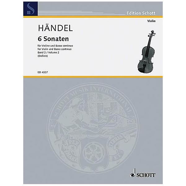 Schott Music 6 Sonatas - Vol. 2 Schott Series Composed by Georg Friedrich Händel