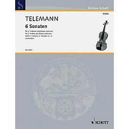 Schott 6 Sonatas - Vol. 2:4-6 Schott Series Composed by Georg Philipp Telemann