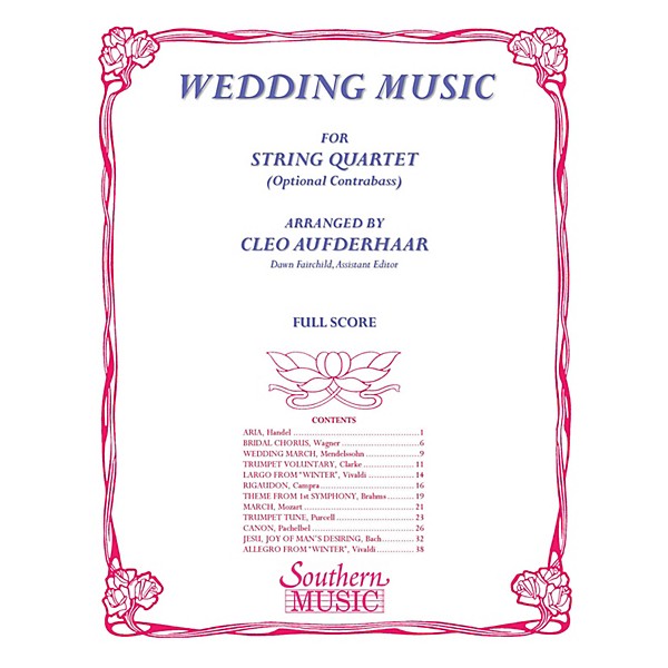 Southern Wedding Music (Conductor Score) Southern Music Series Arranged by Cleo Aufderhaar