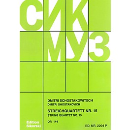 Sikorski String Quartet No. 15, Op. 144 (Score) String Series Softcover Composed by Dmitri Shostakovich