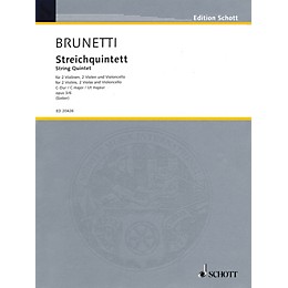 Schott String Quintet Op. 3 No. 6 in C Major (Score and Parts) String Series Composed by Gaetano Brunetti