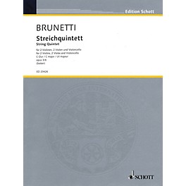 Schott String Quintet Op. 3 No. 6 in C Major (Score and Parts) String Series Composed by Gaetano Brunetti