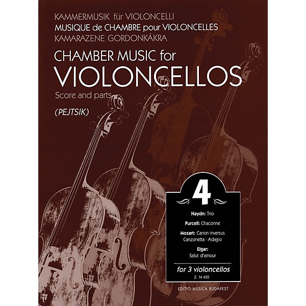 Editio Musica Budapest Chamber Music for Violoncellos - Volume 4 (3 Violoncellos Score and Parts) EMB Series Composed by V...