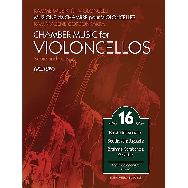 Editio Musica Budapest Chamber Music for Violoncellos Volume 16 (for 3 Cellos - Score and Parts) EMB Series Softcover by V...