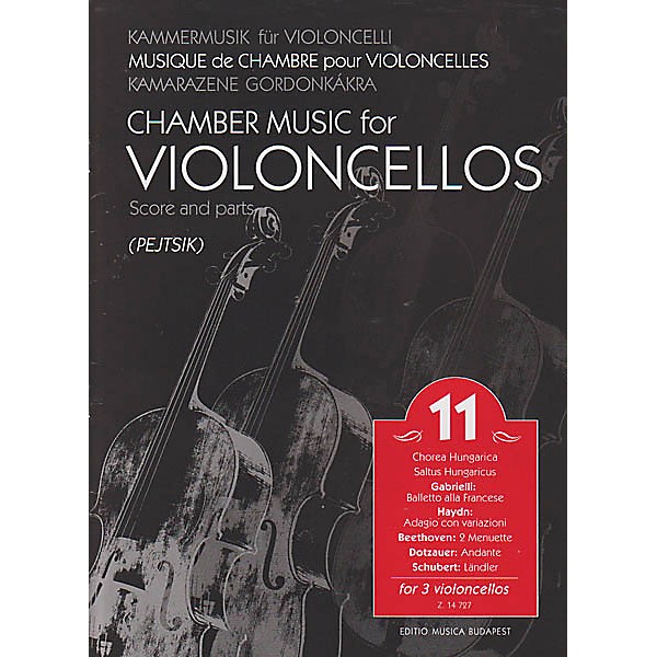 Editio Musica Budapest Chamber Music for Violoncellos, Vol. 11 (Three Violoncellos Score and Parts) EMB Series by Various