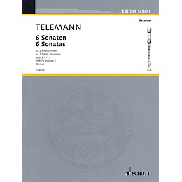 Schott 6 Sonatas Op. 2, Volume 1 (1-2) Schott Series by Georg Philipp Telemann
