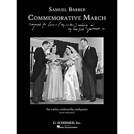 G. Schirmer Commemorative March (First Edition Piano Trio Score and Parts) Ensemble Series Softcover by Samuel Barber