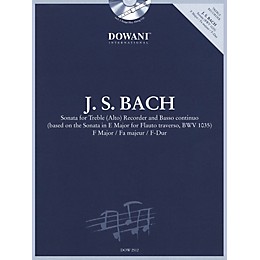 Dowani Editions Bach: Sonata for Treble (Alto) Recorder and Basso Continuo in F Major Dowani Book/CD Softcover with CD