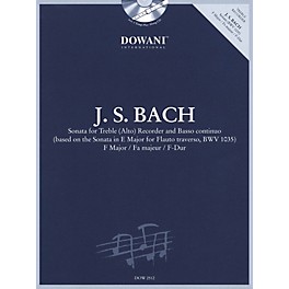 Dowani Editions Bach: Sonata for Treble (Alto) Recorder and Basso Continuo in F Major Dowani Book/CD Softcover with CD