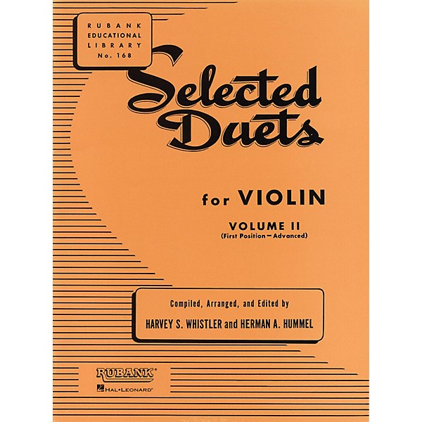 Rubank Publications Selected Duets for Violin - Volume 2 Ensemble Collection Series Arranged by Harvey S. Whistler