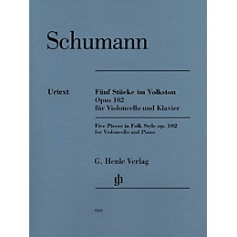 G. Henle Verlag 5 Pieces in Folk Style, Op. 102 Henle Music by Robert Schumann Edited by Ernst Herttrich