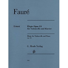 G. Henle Verlag Gabriel Faure - Elegie for Violoncello and Piano, Op. 24 Henle Music by Faure Edited by Monnier