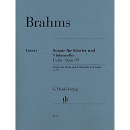 G. Henle Verlag Sonata in F Major Op. 99 for Piano and Violoncello Henle Music Folios Series Softcover by Johannes Brahms