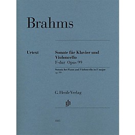 G. Henle Verlag Sonata in F Major Op. 99 for Piano and Violoncello Henle Music Folios Series Softcover by Johannes Brahms