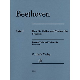 G. Henle Verlag Duo for Violin and Violoncello, Fragment Henle Music Folios Series Softcover by Ludwig van Beethoven