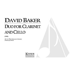 Lauren Keiser Music Publishing Duo for Clarinet and Cello LKM Music Series Composed by David Baker