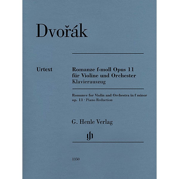G. Henle Verlag Romance in F Minor Op. 11 (Violin and Piano) Henle Music Folios Series Softcover by Antonin Dvorak