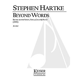 Lauren Keiser Music Publishing Beyond Words: Ricercar for Violin, Viola, Cello and Piano LKM Music Series Composed by Step...