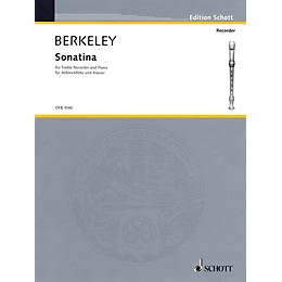 Schott Sonatina, Op. 13 (for Treble Recorder and Piano) Schott Series by Lennox Berkeley