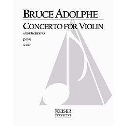 Lauren Keiser Music Publishing Violin Concerto LKM Music Series Composed by Bruce Adolphe