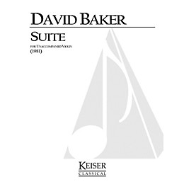 Lauren Keiser Music Publishing Suite for Unaccompanied Violin LKM Music Series Composed by David Baker
