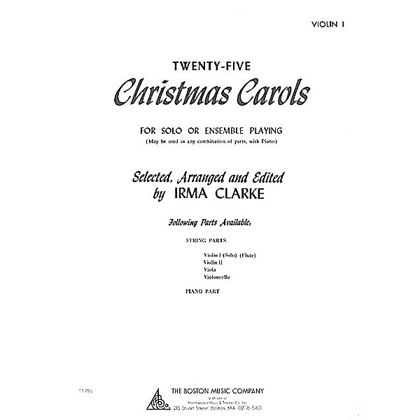 Music Sales Twenty-Five Christmas Carols - Violin I (for Solo or Ensemble Playing) Music Sales America Series