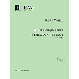 Universal Edition String Quartet No. 1, Op. 8 (Parts) String Series Composed by Kurt Weill