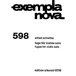 Sikorski Fugue for Violin Solo (Exempla Nova 598) Special Import Series Softcover