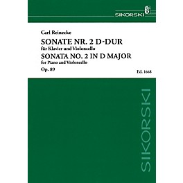 Sikorski Sonata No. 2 in D Major, Op. 89 (Piano and Violoncello) String Series Softcover Composed by Carl Reinecke