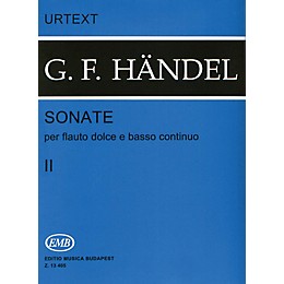 Editio Musica Budapest 6 Sonatas for Flute and Basso Continuo - Volume 2 (Flauto Traverso) EMB Series by George Friedrich Handel