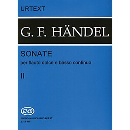 Editio Musica Budapest 6 Sonatas for Flute and Basso Continuo - Volume 2 (Flauto Traverso) EMB Series by George Friedrich ...