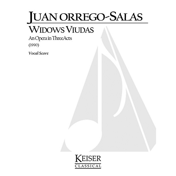 Lauren Keiser Music Publishing Widows (Viudas) (Opera Vocal Score) LKM Music Series  by Juan Orrego-Salas