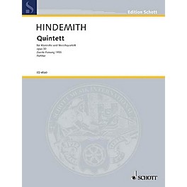 Schott Clarinet Quintet Op. 30 (Study Score) Schott Series Composed by Paul Hindemith