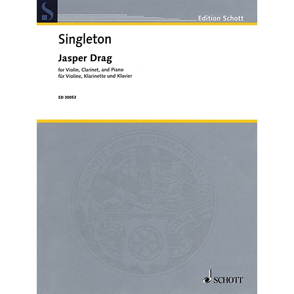 Schott Jasper Drag (Violin, Clarinet, and Piano) Ensemble Series Composed by Alvin Singleton