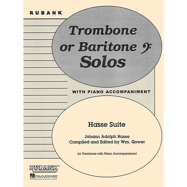 Rubank Publications Hasse Suite (Trombone Solo with Piano - Grade 4) Rubank Solo/Ensemble Sheet Series