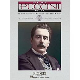 Ricordi Play Puccini (10 Arias Transcribed for Viola & Piano) Instrumental Play-Along Series Softcover with CD