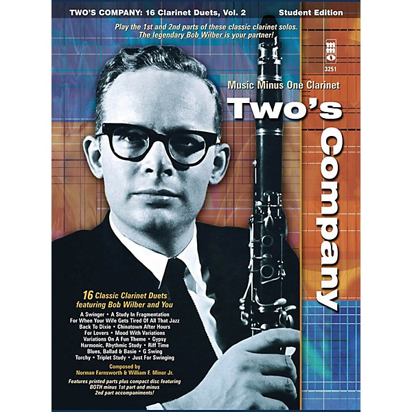 Nektar Bob Wilbur - Two's Company: 16 Clarinet Duets Music Minus One Series BK/CD by Bob Wilbur