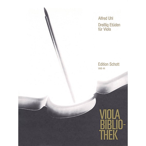 Schott 30 Etudes (for Solo Viola) Schott Series Softcover