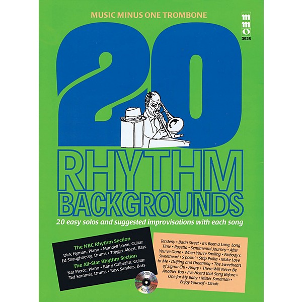 Music Minus One 20 Rhythm Backgrounds (Music Minus One Trombone) Music Minus One Series Softcover with CD