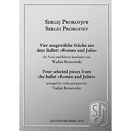 Sikorski Sergei Prokofiev - Four Selected Pieces from the Ballet Romeo and Juliet String by Sergei Prokofiev