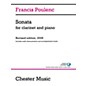 Chester Music Sonata for Clarinet and Piano Music Sales America Series Softcover Audio Online thumbnail