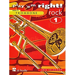 Hal Leonard Play 'Em Right Rock - Vol. 1 (Trombone) De Haske Play-Along Book Series Arranged by Erik Veldkamp