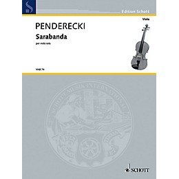 Schott Sarabanda (Solo Viola) Schott Series Composed by Krzysztof Penderecki