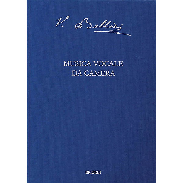 Ricordi Vocal Chamber Music Critical Ed Full Score Hardbound with critical commentary by Bellini Edited by Steffan
